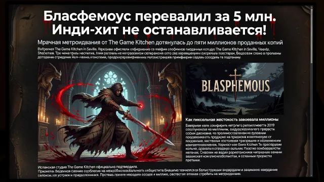 Blasphemous перевалил за 5 млн. Инди-хит не останавливается!