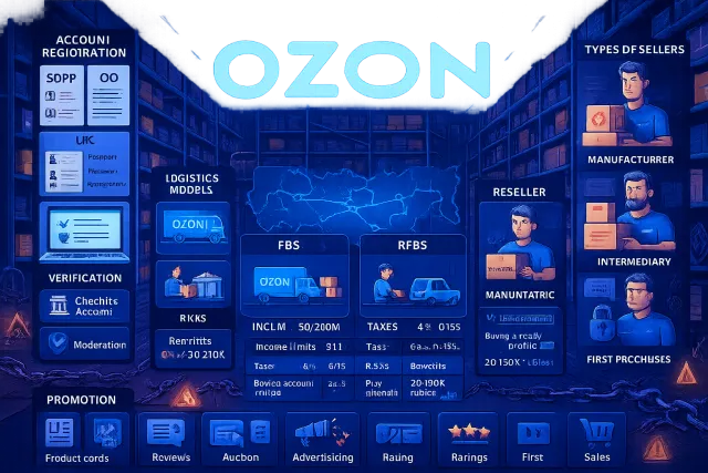 Как начать бизнес на Ozon: регистрация, аренда и продажа аккаунтов, создание магазина на платформе